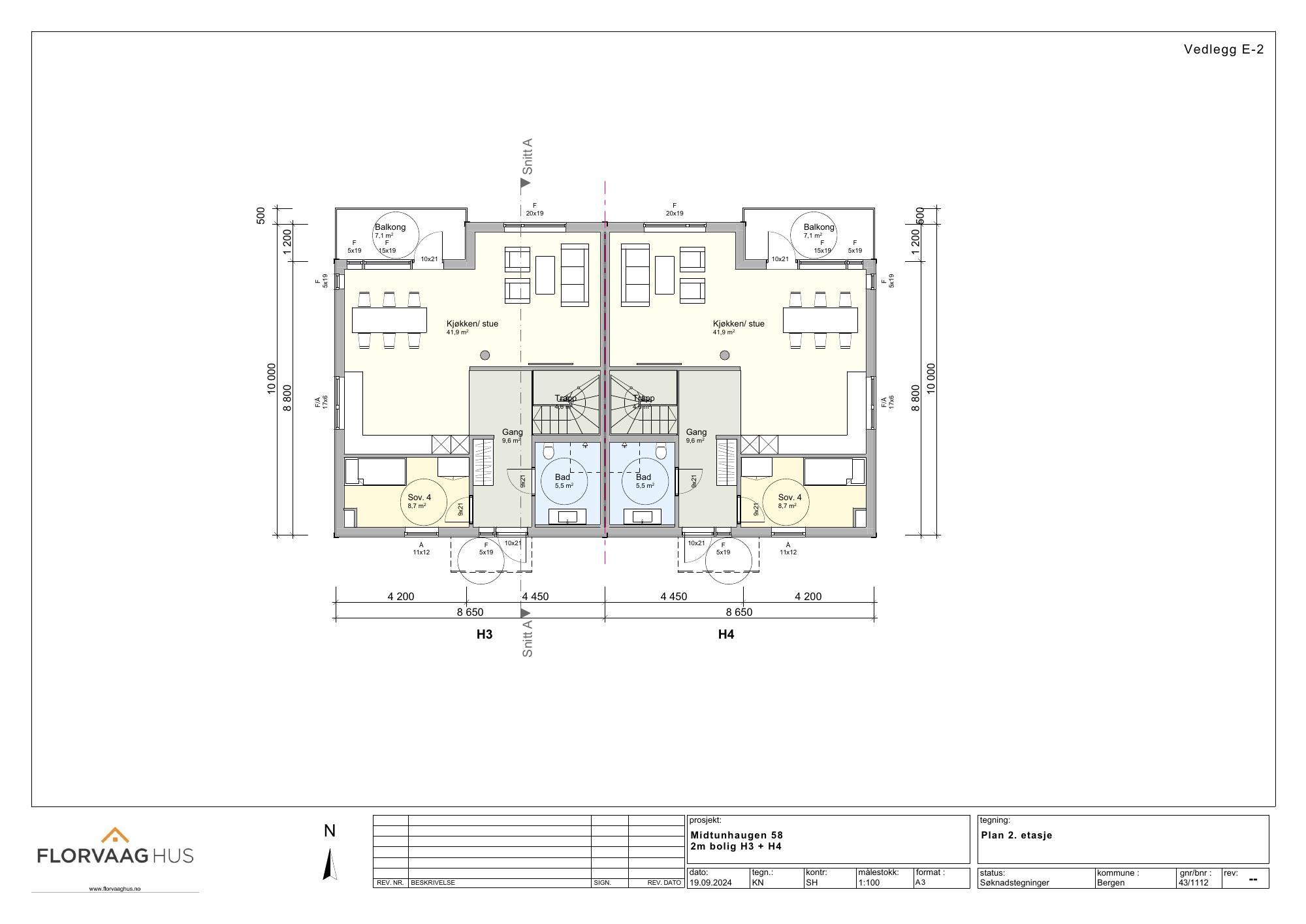 Midtunhaugen 60 · Plan 2 · 43/1112